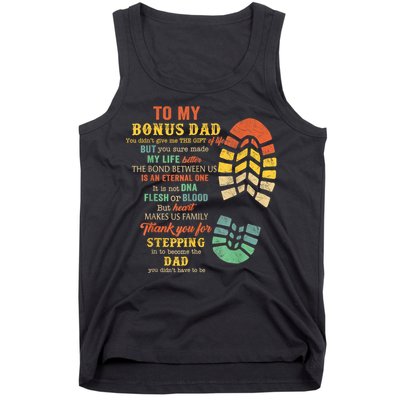 Bonus Dad FatherS Day Gift From Stepdad For Daughter Son Tank Top