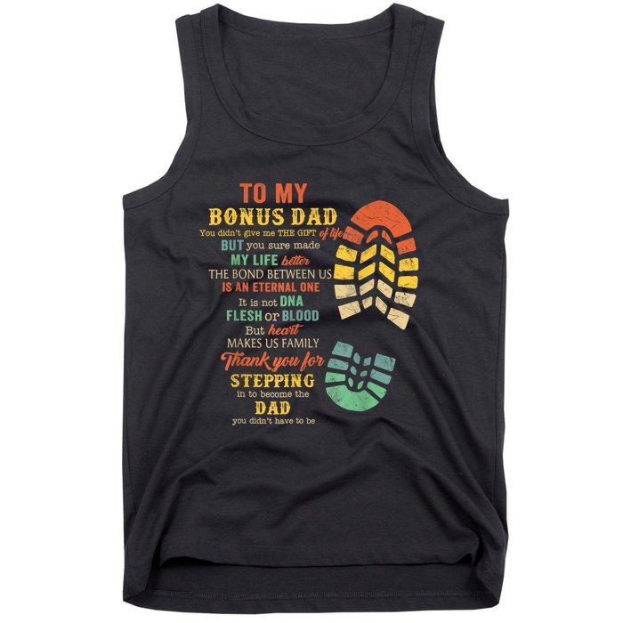 Bonus Dad FatherS Day Gift From Stepdad For Daughter Son Tank Top