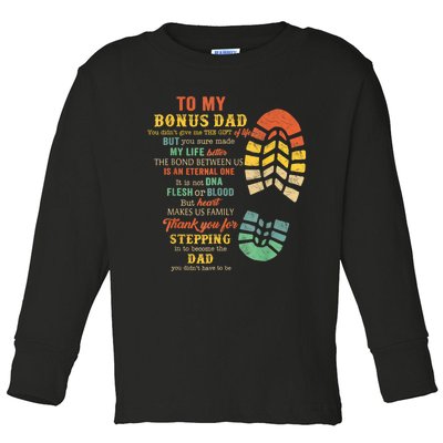 Bonus Dad FatherS Day Gift From Stepdad For Daughter Son Toddler Long Sleeve Shirt