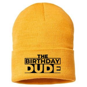 Birthday Dude Graphic Novelty Sustainable Knit Beanie