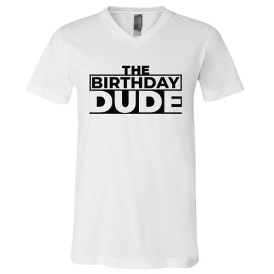 Birthday Dude Graphic Novelty V-Neck T-Shirt