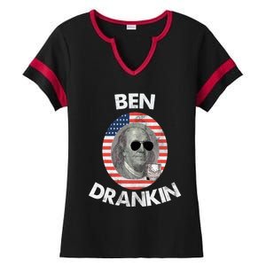 Ben Drankin Gift 4th Of July Gift Beer Party Gift Ladies Halftime Notch Neck Tee