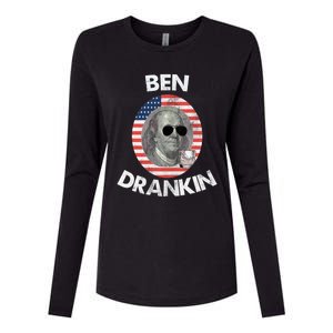 Ben Drankin Gift 4th Of July Gift Beer Party Gift Womens Cotton Relaxed Long Sleeve T-Shirt