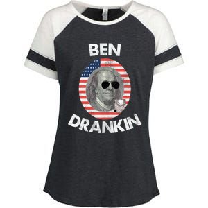 Ben Drankin Gift 4th Of July Gift Beer Party Gift Enza Ladies Jersey Colorblock Tee