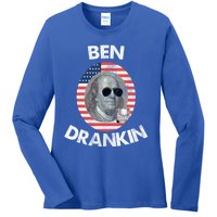 Ben Drankin Gift 4th Of July Gift Beer Party Gift Ladies Long Sleeve Shirt