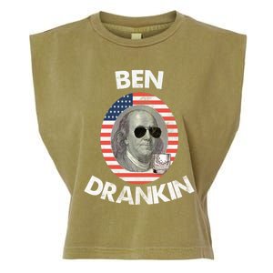 Ben Drankin Gift 4th Of July Gift Beer Party Gift Garment-Dyed Women's Muscle Tee