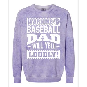 Baseball Dad Gift Baseball Lover Cool Gift Colorblast Crewneck Sweatshirt