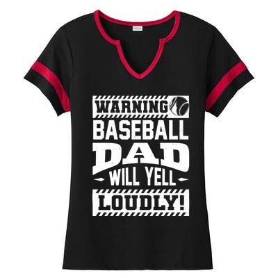 Baseball Dad Gift Baseball Lover Cool Gift Ladies Halftime Notch Neck Tee