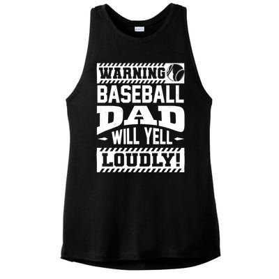 Baseball Dad Gift Baseball Lover Cool Gift Ladies PosiCharge Tri-Blend Wicking Tank