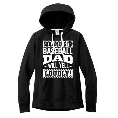 Baseball Dad Gift Baseball Lover Cool Gift Women's Fleece Hoodie