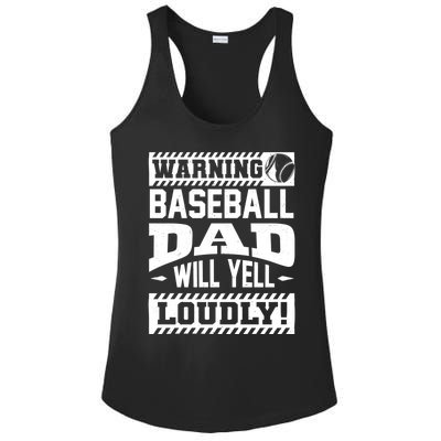 Baseball Dad Gift Baseball Lover Cool Gift Ladies PosiCharge Competitor Racerback Tank