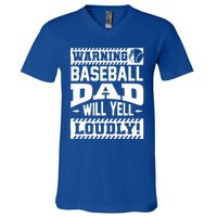 Baseball Dad Gift Baseball Lover Cool Gift V-Neck T-Shirt