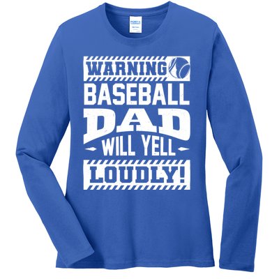 Baseball Dad Gift Baseball Lover Cool Gift Ladies Long Sleeve Shirt