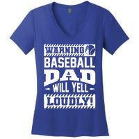 Baseball Dad Gift Baseball Lover Cool Gift Women's V-Neck T-Shirt