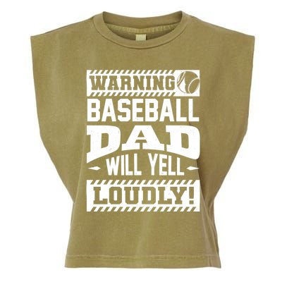 Baseball Dad Gift Baseball Lover Cool Gift Garment-Dyed Women's Muscle Tee