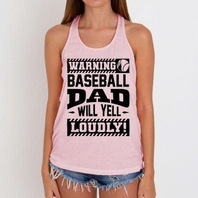 Baseball Dad Gift Baseball Lover Cool Gift Women's Knotted Racerback Tank