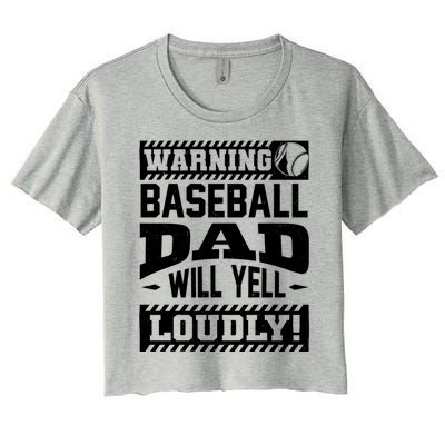 Baseball Dad Gift Baseball Lover Cool Gift Women's Crop Top Tee