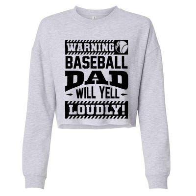 Baseball Dad Gift Baseball Lover Cool Gift Cropped Pullover Crew