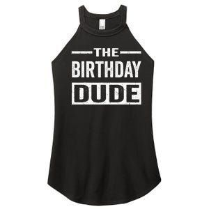 Birthday Dude Graphic Novelty Women’s Perfect Tri Rocker Tank