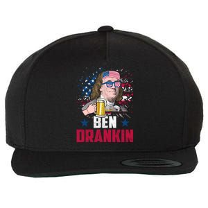 Ben Drankin Great Gift Funny Benjamin Franklin Usa 4th Of July Funny Gift Wool Snapback Cap