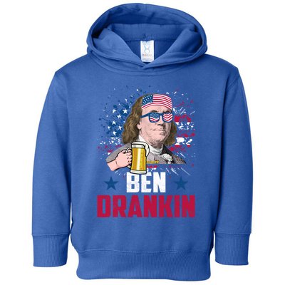 Ben Drankin Great Gift Funny Benjamin Franklin Usa 4th Of July Funny Gift Toddler Hoodie