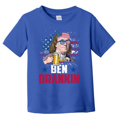 Ben Drankin Great Gift Funny Benjamin Franklin Usa 4th Of July Funny Gift Toddler T-Shirt