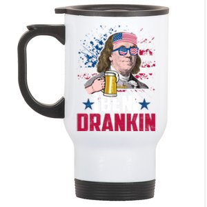 Ben Drankin Great Gift Funny Benjamin Franklin Usa 4th Of July Funny Gift Stainless Steel Travel Mug