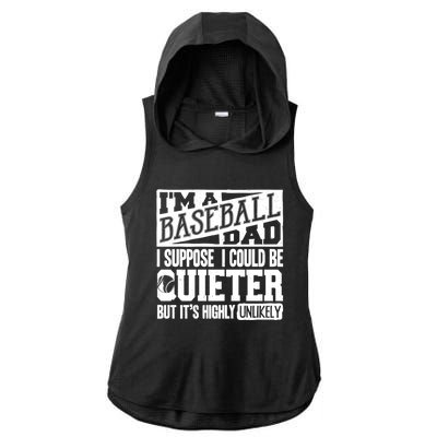 Baseball Dad Gift Baseball Lover Gift Ladies PosiCharge Tri-Blend Wicking Draft Hoodie Tank