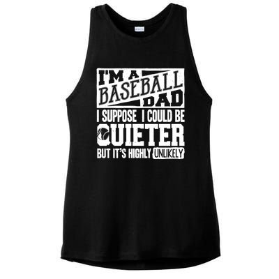 Baseball Dad Gift Baseball Lover Gift Ladies PosiCharge Tri-Blend Wicking Tank