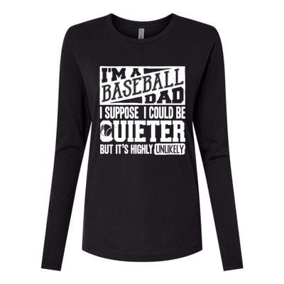 Baseball Dad Gift Baseball Lover Gift Womens Cotton Relaxed Long Sleeve T-Shirt