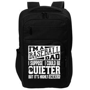 Baseball Dad Gift Baseball Lover Gift Impact Tech Backpack