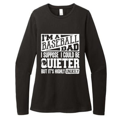 Baseball Dad Gift Baseball Lover Gift Womens CVC Long Sleeve Shirt