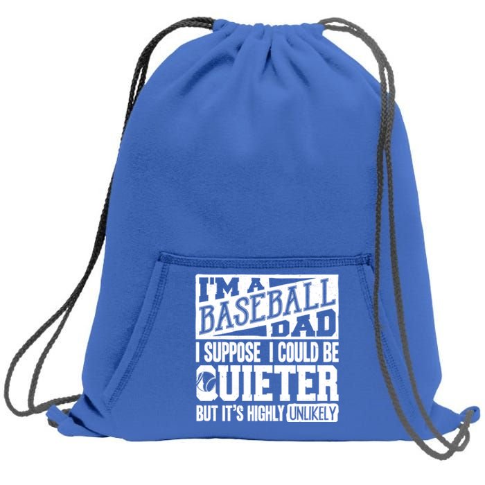 Baseball Dad Gift Baseball Lover Gift Sweatshirt Cinch Pack Bag