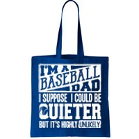 Baseball Dad Gift Baseball Lover Gift Tote Bag