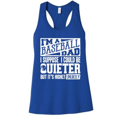 Baseball Dad Gift Baseball Lover Gift Women's Racerback Tank