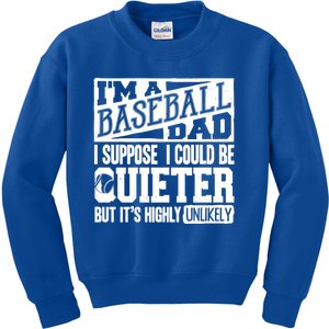 Baseball Dad Gift Baseball Lover Gift Kids Sweatshirt