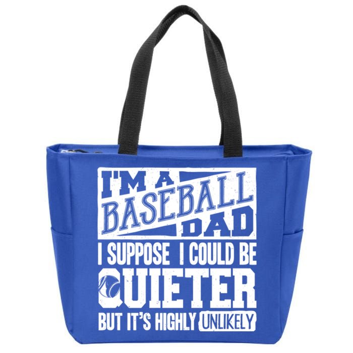 Baseball Dad Gift Baseball Lover Gift Zip Tote Bag