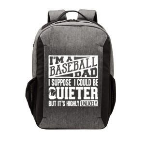 Baseball Dad Gift Baseball Lover Gift Vector Backpack