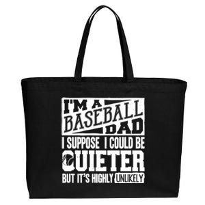 Baseball Dad Gift Baseball Lover Gift Cotton Canvas Jumbo Tote