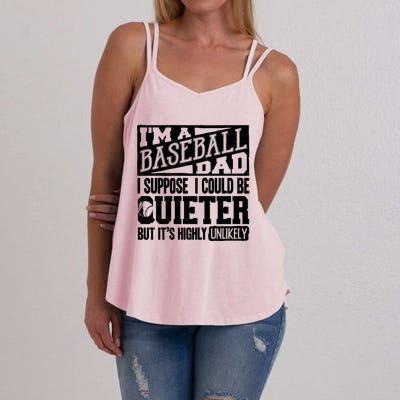 Baseball Dad Gift Baseball Lover Gift Women's Strappy Tank