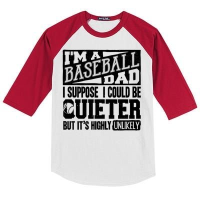 Baseball Dad Gift Baseball Lover Gift Kids Colorblock Raglan Jersey