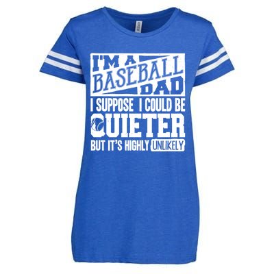 Baseball Dad Gift Baseball Lover Gift Enza Ladies Jersey Football T-Shirt