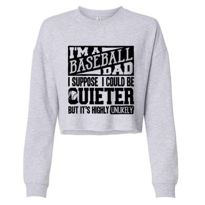 Baseball Dad Gift Baseball Lover Gift Cropped Pullover Crew