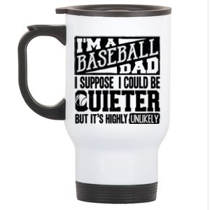 Baseball Dad Gift Baseball Lover Gift Stainless Steel Travel Mug