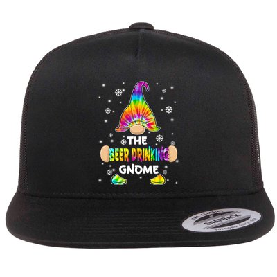 Beer Drinking Gnome Merry Christmas Tie Dye Pajamas Flatbill Hat