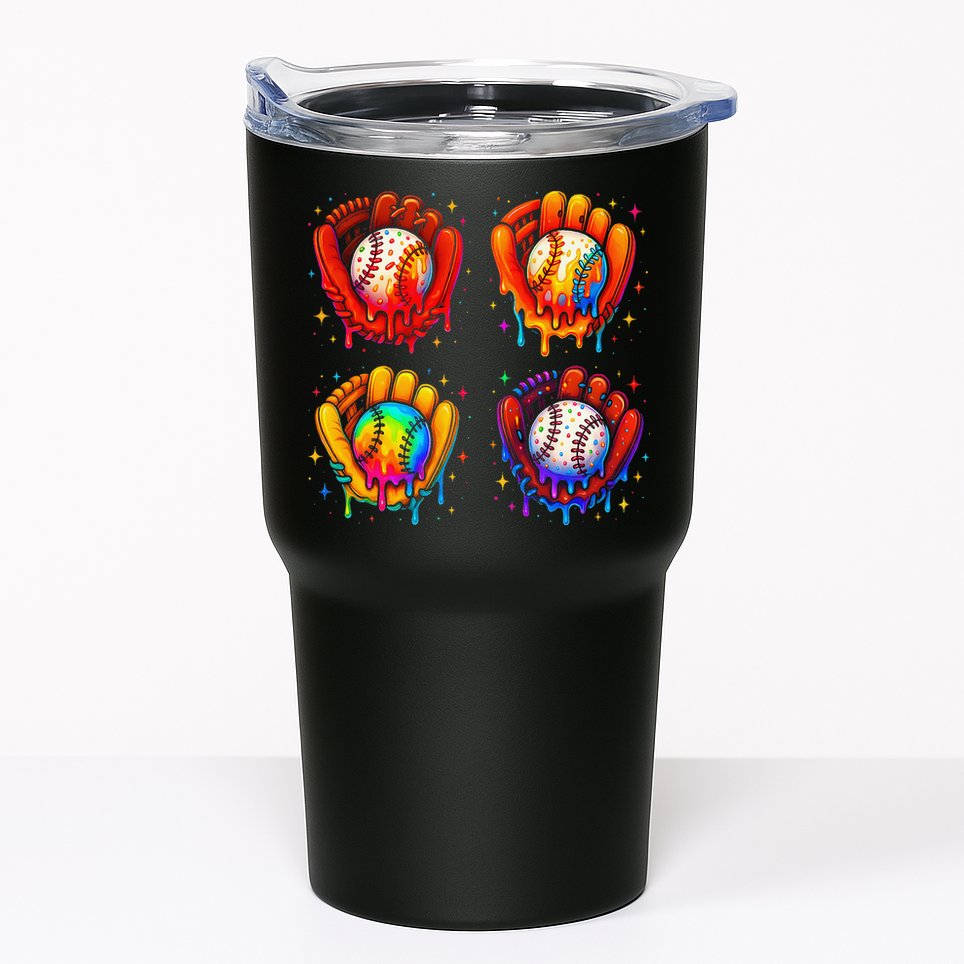 Baseball Drip Gloves Sweet Ice Cream Sprinkles Tumbler