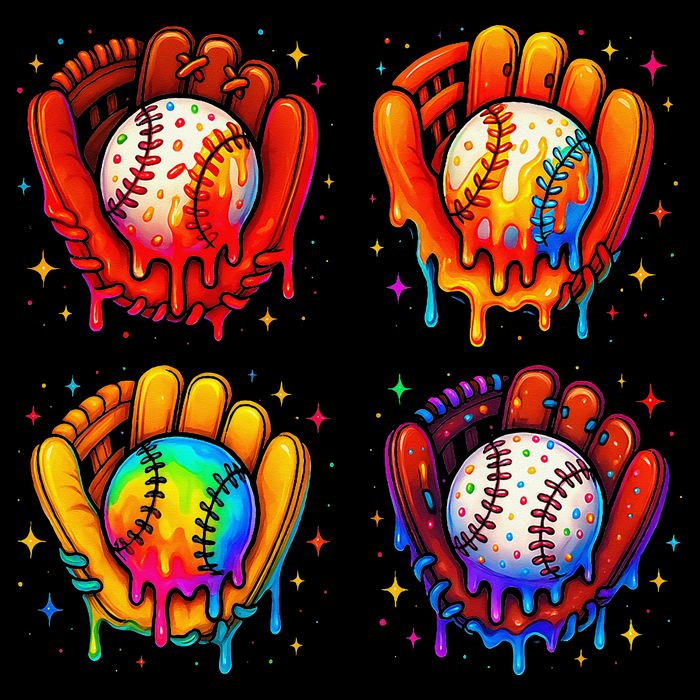 Baseball Drip Gloves Sweet Ice Cream Sprinkles Toddler Sweatshirt