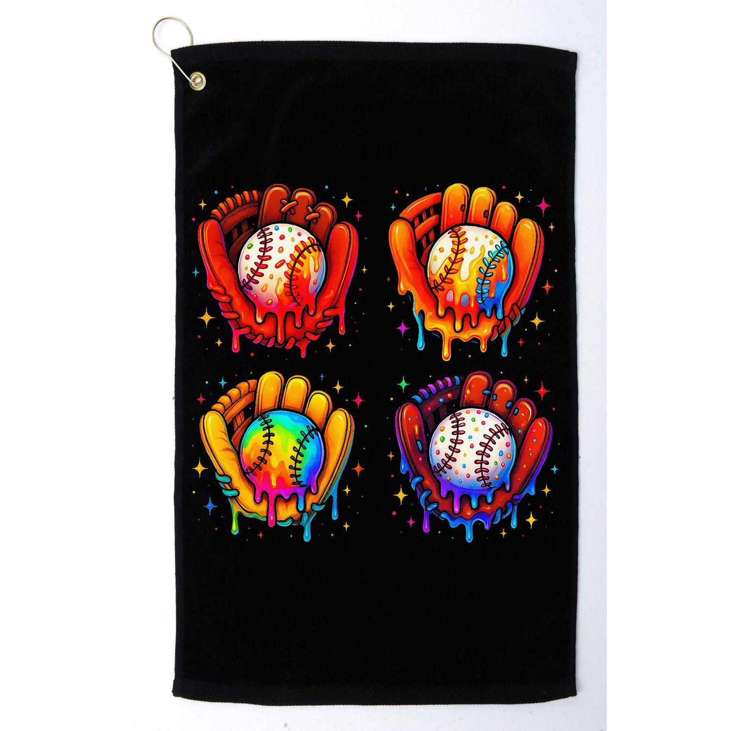 Baseball Drip Gloves Sweet Ice Cream Sprinkles Golf Towel