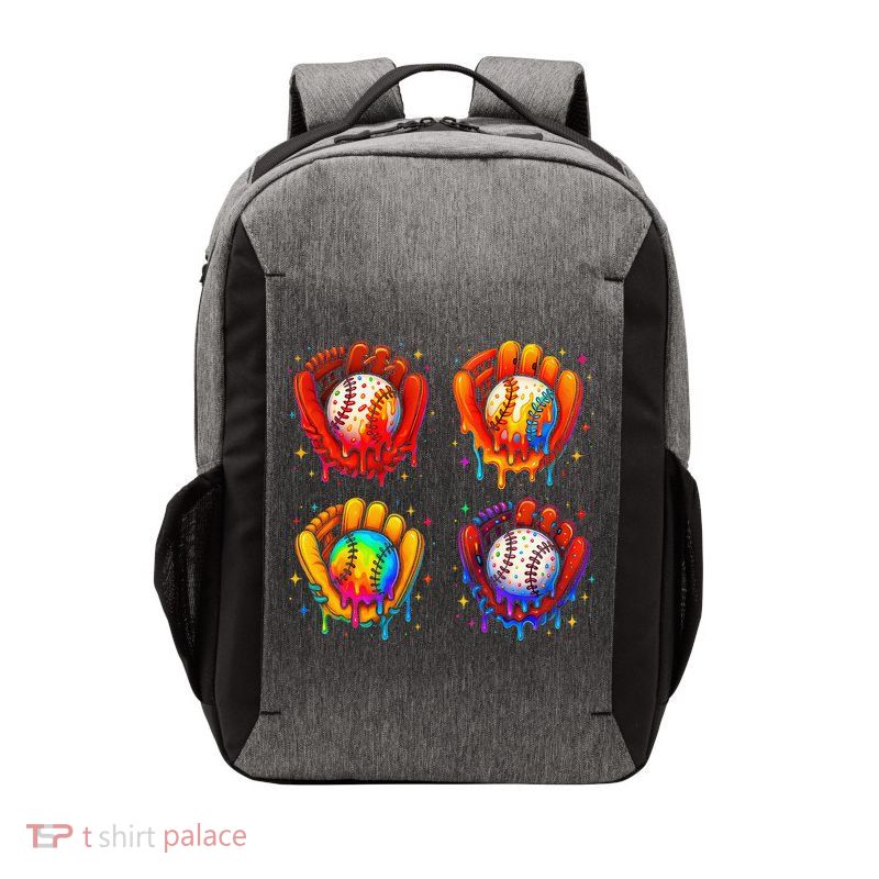 Baseball Drip Gloves Sweet Ice Cream Sprinkles Vector Backpack