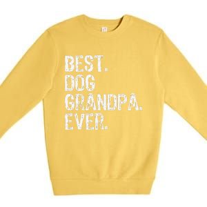 Best Dog Grandpa Ever Funny Cool Premium Crewneck Sweatshirt